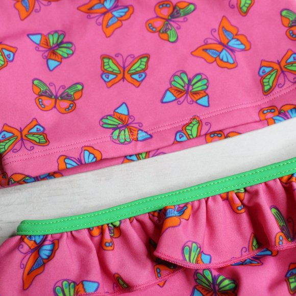 Wave Zone Baby Girl Swimsuit Size 18 Months Butterfly UV Protection - Picture 4 of 6